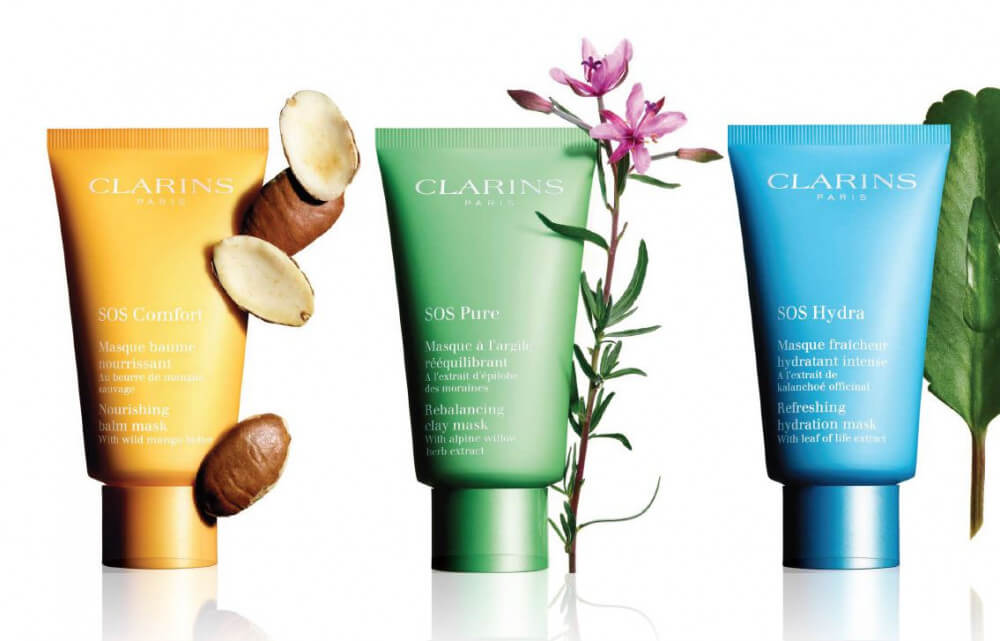 CLARINS,SOSHydrarefreshing,hydrationmask,มาส์กฟื้นบำรุงผิว,มาส์กแบบเร่งด่วน,สกัดจากพืชธรรมชาติที่อ่อนโยน