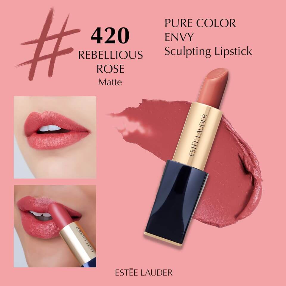 Estee Lauder,Estee Lauder Pure Color Envy Sculpting Lipstick,Estee Lauder Pure Color Envy Sculpting Lipstick 420 Rebellious Rose,Estee Lauder Pure Color Envy Sculpting Lipstick 420 Rebellious Roseรีวิว,Estee Lauder Pure Color Envy Sculpting Lipstick 420 Rebellious Rose ราคา,Estee Lauder Pure Color Envy Sculpting Lipstick420 Rebellious Rose ซื้อที่ไหน,