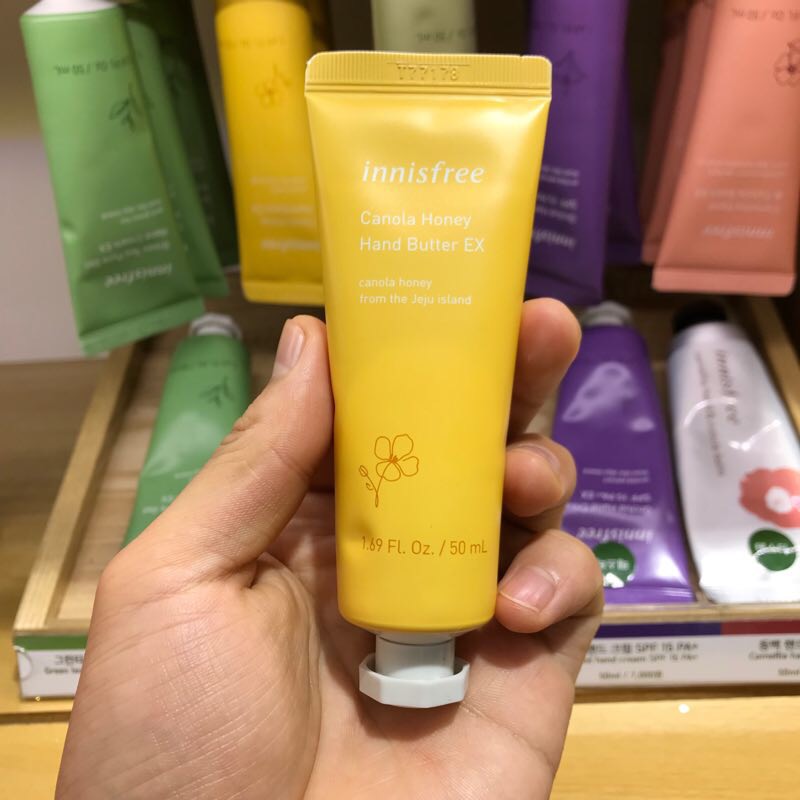 Innisfree Canola Honey Hand Butter EX 50ml ครีมทามือจากน้ำผึ้งดอกคาโนล่า บำรุงและช่วยเติมความชุ่มชื้นให้ผิว