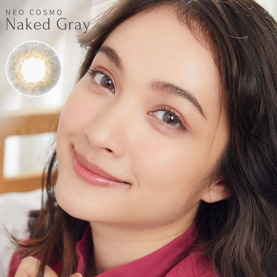 Neo Cosmo Naked Gray Dia14.2 คอนแทคเลนส์ สายฝอต้องโดน สีเทาผสมน้ำตาลตรงกลาง ไม่มีขอบ ลายบาง ใส่เนียน