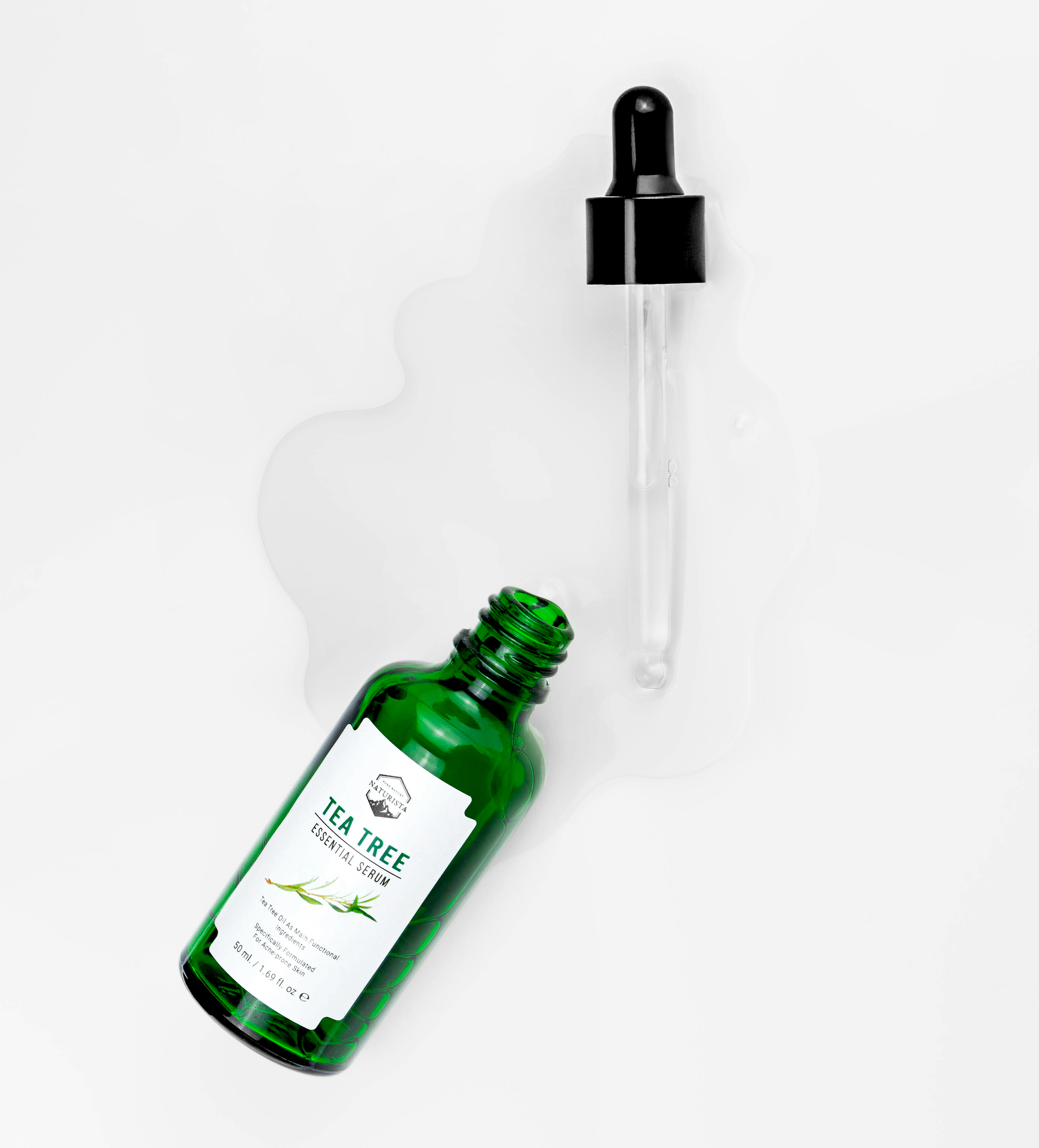 Naturista Tea Tree Essential Serum เซรั่มจากสารสกัดทีทรีเข้มข้น ช่วยลดปัญหาสิว บำรุงผิวหน้าให้กระชับ เรียบเนียน และยังช่วยลดความมันบนใบหน้า ออกแบบมาให้สามารถใช้ได้เป็นประจำทุกวัน ต่างจากน้ำมัน Tea Tree ทั่วไป ซึ่งจะใช้ได้เฉพาะจุดที่เป็นสิวเท่านั้น