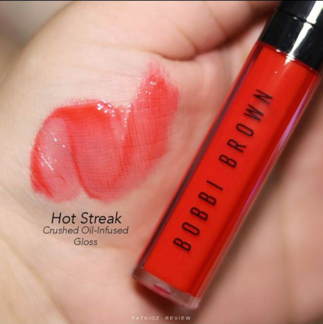 BOBBI BROWN, BOBBI BROWN Crushed Oil-Infused Gloss, BOBBI BROWN Crushed Oil-Infused Gloss #Hot Streak, BOBBI BROWN Crushed Oil-Infused Gloss #Hot Streak รีวิว, BOBBI BROWN Crushed Oil-Infused Gloss #Hot Streak 6ml, ลิปกลอส, ลิป BOBBI BROWN