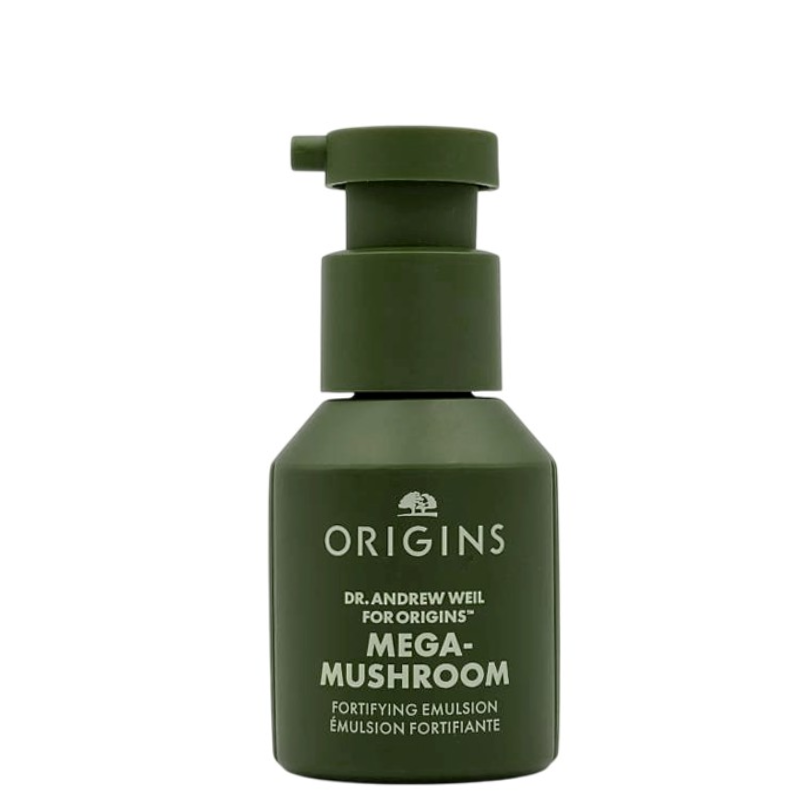 Origins Mega-Mushroom Relief & Resilience Fortifying Emulsion 30 ml อิมัลชั่นเห็ดเนื้อบางเบา ผลิตภัณฑ์ใหม่ที่ช่วยฟื้นบำรุงให้ผิวแลดูสุขภาพดี ช่วยเสริมปราการปกป้องผิวจากมลภาวะให้แข็งแรง พร้อมลดความตึงเครียดของผิว  คุณประโยชน์จากเห็ดหลากสายพันธุ์และเอสเซนเชียลออยล์ใน Mega Mushroom Emultion ปลอบประโลมผิวให้รู้สึกผ่อนคลายเบาสบายอย่างรวดเร็วด้วยเนื้อสัมผัสอิมัลชั่นที่ซึมไว ไม่ทำให้ผิวเหนอะหนะ